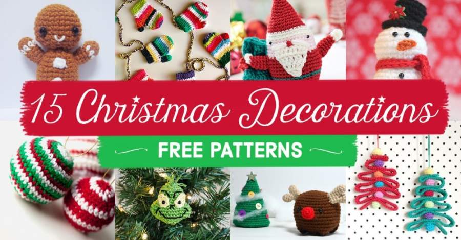 15 FREE Christmas Decoration Crochet Patterns