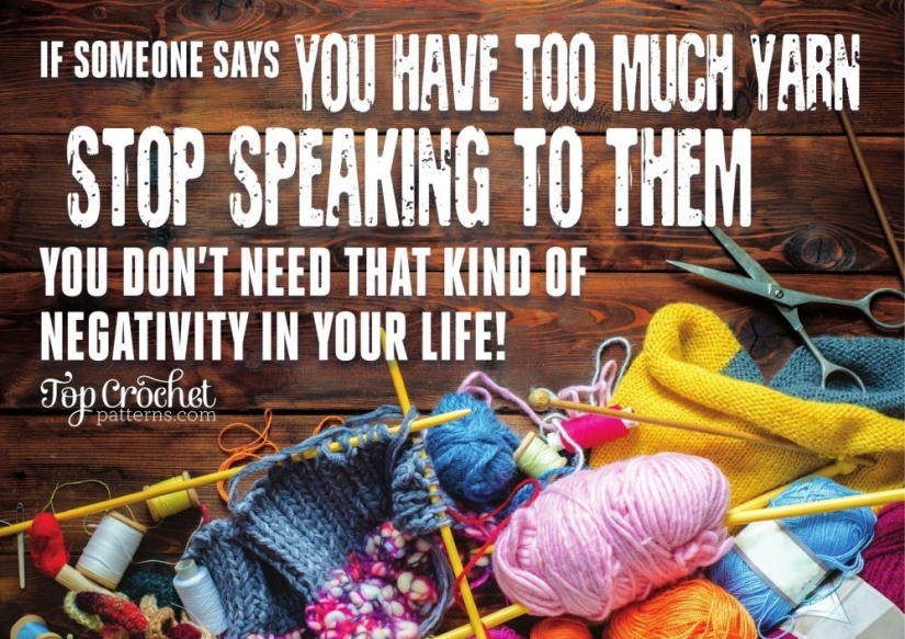 FREE Too Much Yarn Poster Top Crochet Patterns Blog