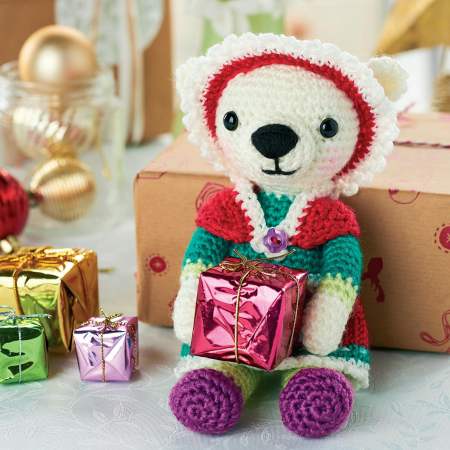 Crochet christmas polar bear