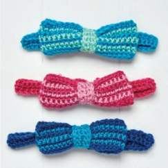 Crochet bow ties