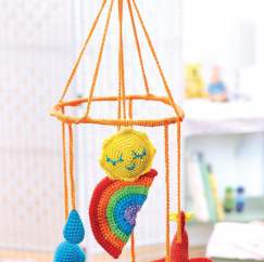 Meterological crochet baby mobile