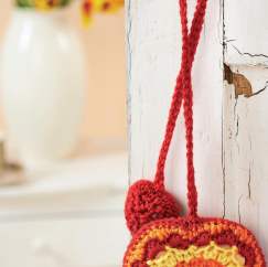 Crochet heart decoration