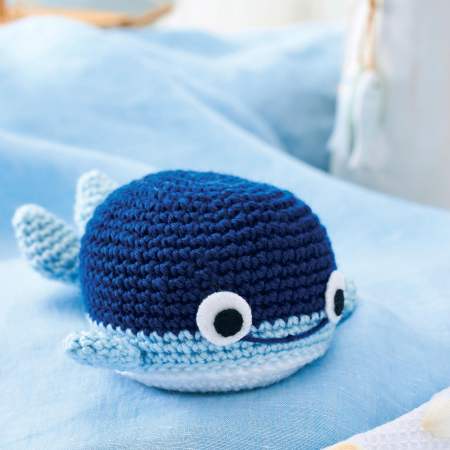 Crochet whale toy