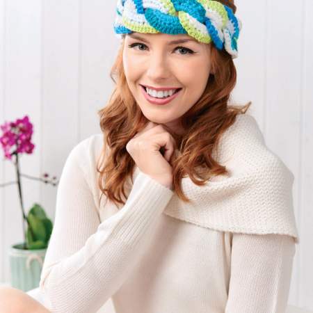 Woven crochet headband