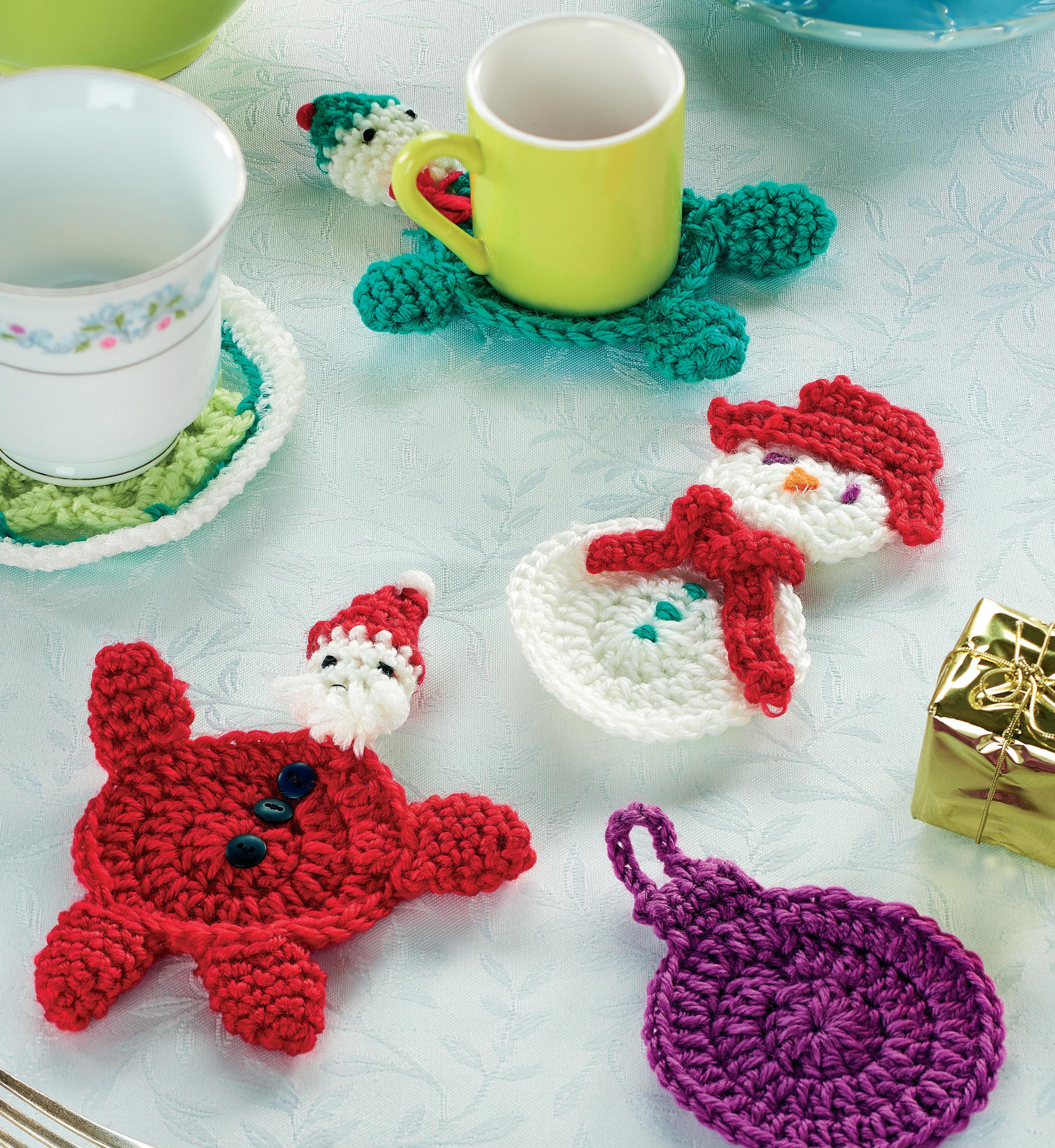 Crochet christmas coasters Crochet Pattern