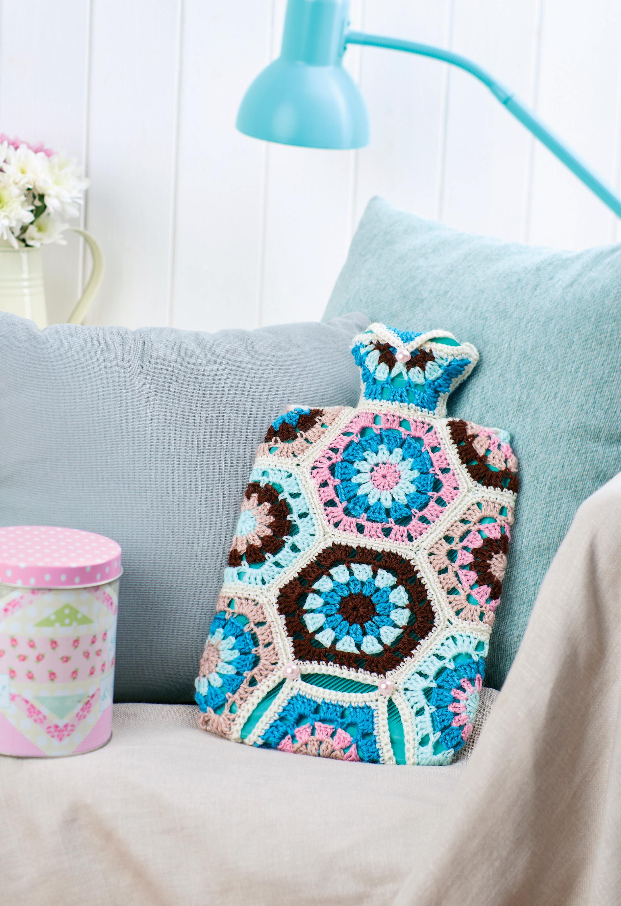 Hot water bottle cosy Crochet Pattern