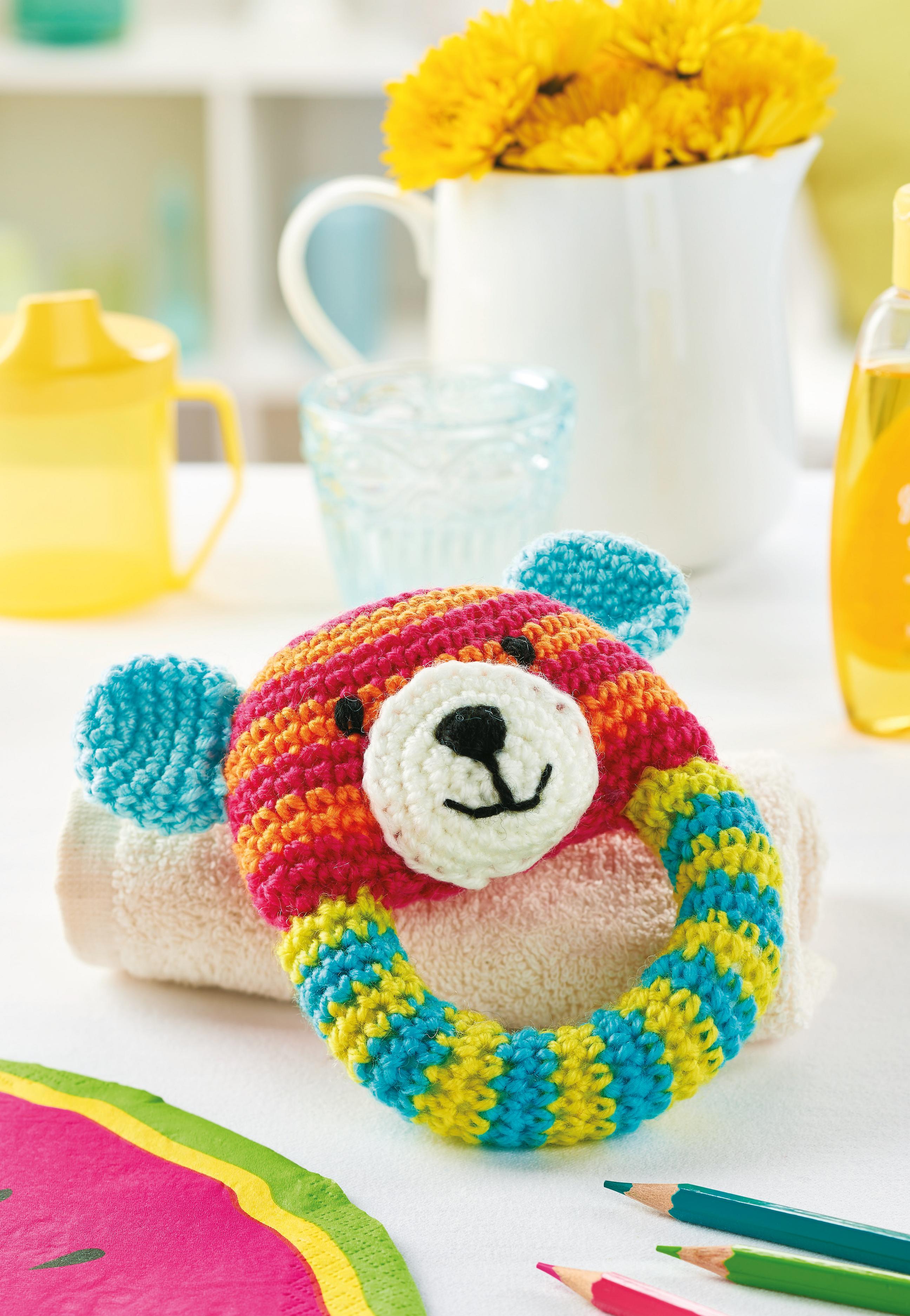 Teddy bear rattle Crochet Pattern