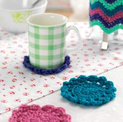 Crochet circular coasters