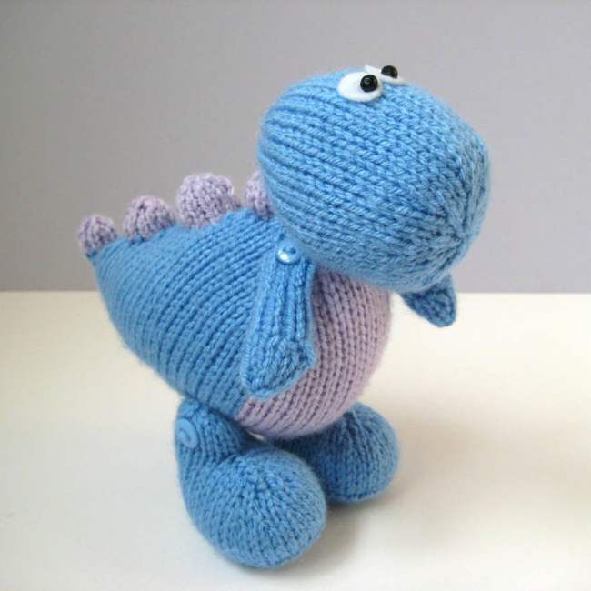 large knitted dinosaur