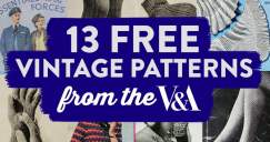 13 FREE Vintage 1940s Patterns from the V&A