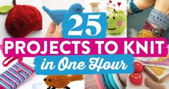 25 Projects to Knit in One Hour