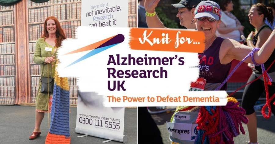 “Knitting for Alzheimer’s Research UK”