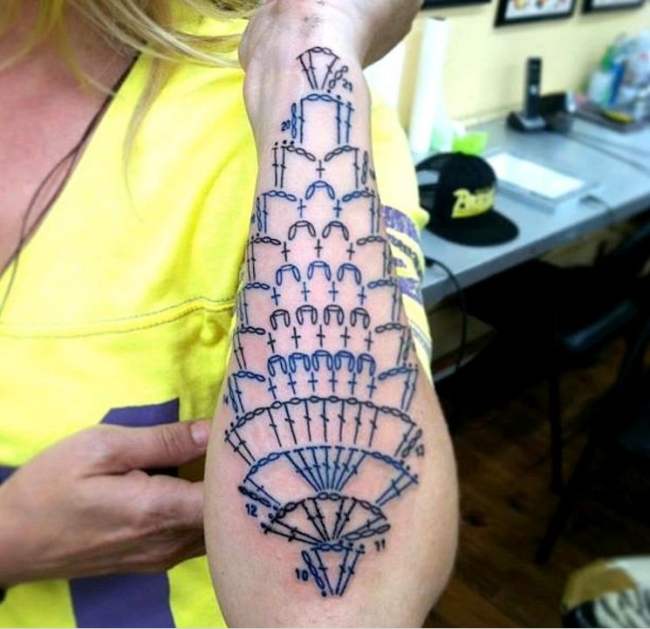 20 Tattoos For Knitting & Crochet Lovers