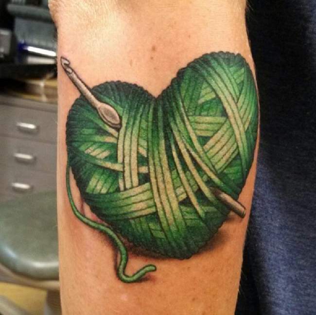 20 Tattoos For Knitting & Crochet Lovers