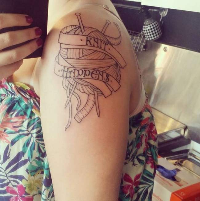 20 Tattoos For Knitting & Crochet Lovers