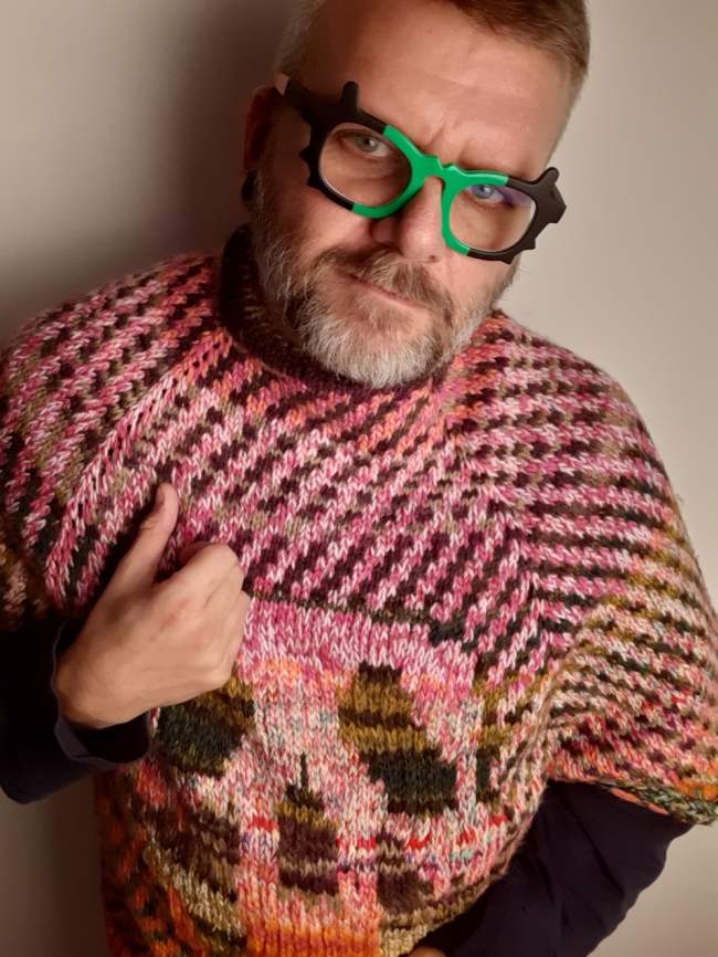 Men knitting on sale