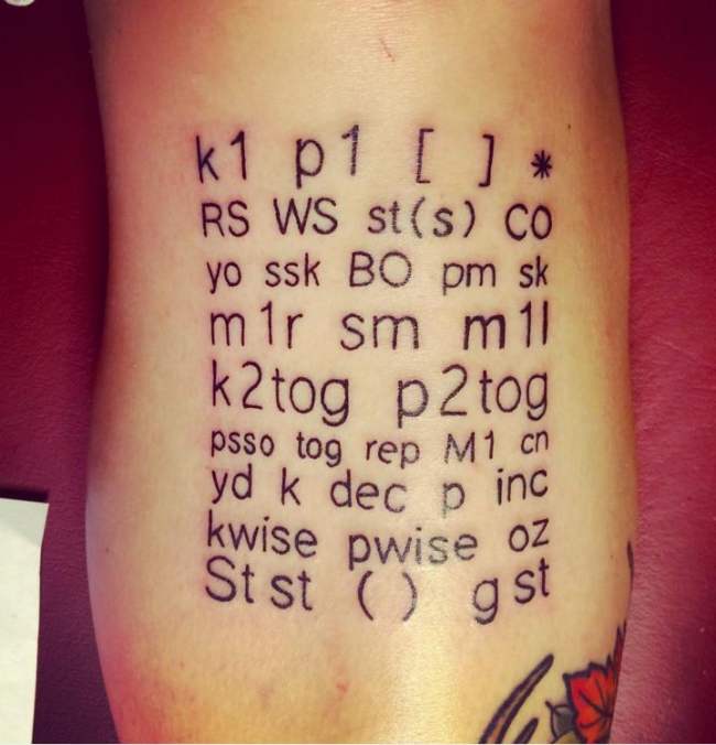 20 Tattoos For Knitting & Crochet Lovers