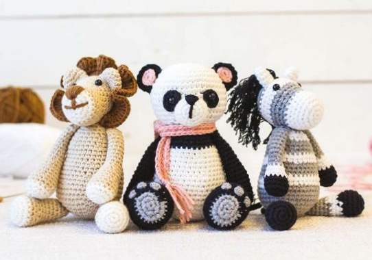 Three Crochet Softie Kits