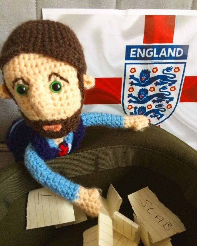 Crochet Gareth Southgate & England Football Team Tributes For Euro 2021