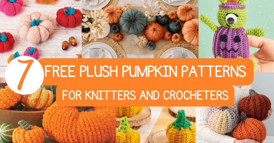 7 Free Plush Pumpkin Patterns for Knitters and Crocheters