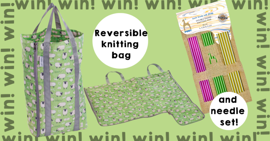 Win a reversible knitting bag and set of needles!