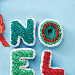 Crochet christmas letters