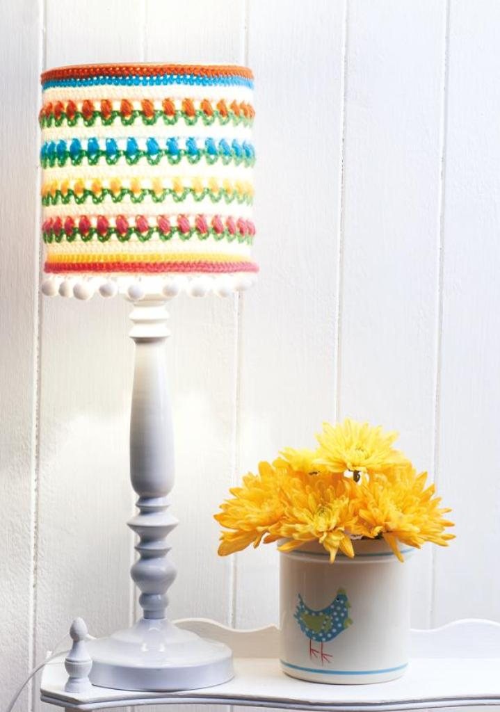 Colourful Lampshade Cover Crochet Pattern