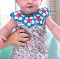 Crochet baby dress collar