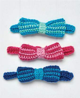Crochet bow ties