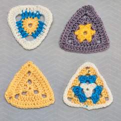 Crochet granny triangles