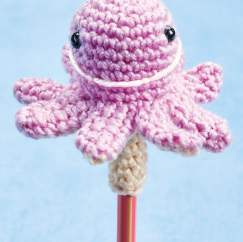 Crochet pencil toppers
