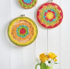 Embroidery hoop mandalas