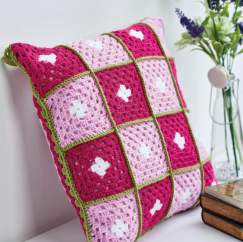 Floral Granny Square Cushion