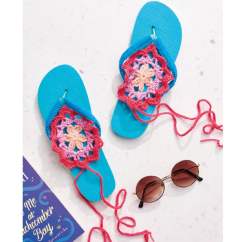 Mandala Flip Flops