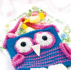 Simple crochet owl bag