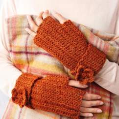 Simple Flower Mittens