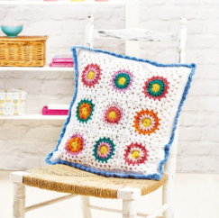 Sunburst Granny Square Cushion