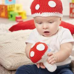 Toadstool Hat & Rattle