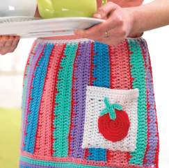 Retro crochet apron