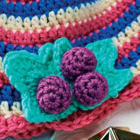 Berry crochet baby hat