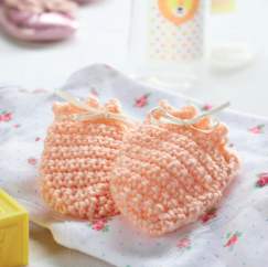 Crochet newborn baby mittens