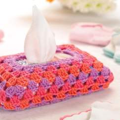 Crochet baby wipes cosy