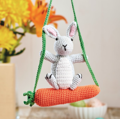 Bunny on a carrot swing