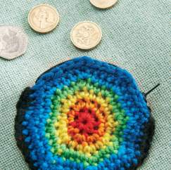 Spiral crochet coin purse