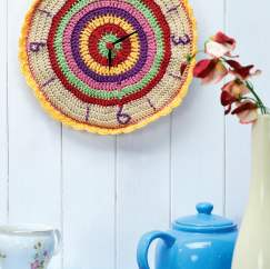 Beautiful crocheted clock