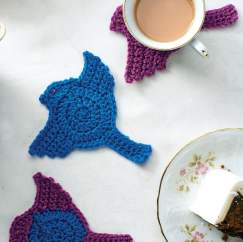 Dove crochet coasters