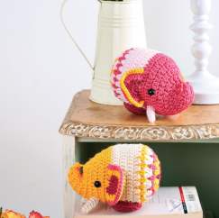 Crochet elephant toys
