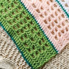 Filet crochet blanket