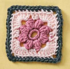 Rose granny square