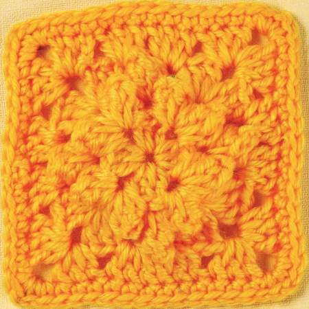 Raised diamond granny square